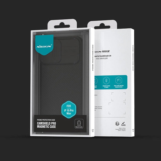 Nillkin CamShield Pro Magnetisk Case til iPhone 15 Plus med Kamerabeskytter - Grøn
