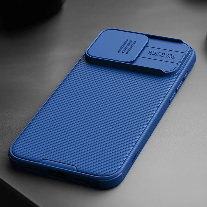 Nillkin CamShield Pro Magnetisk Case til iPhone 15 Plus med Kamerabeskytter - Blå