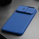 Nillkin CamShield Pro Magnetisk Case til iPhone 15 Plus med Kamerabeskytter - Blå