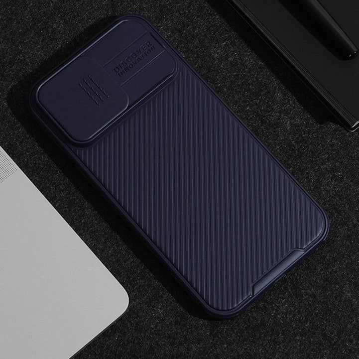 Nillkin CamShield Pro Magnetisk Case til iPhone 15 Plus med Kamerabeskytter - Blå