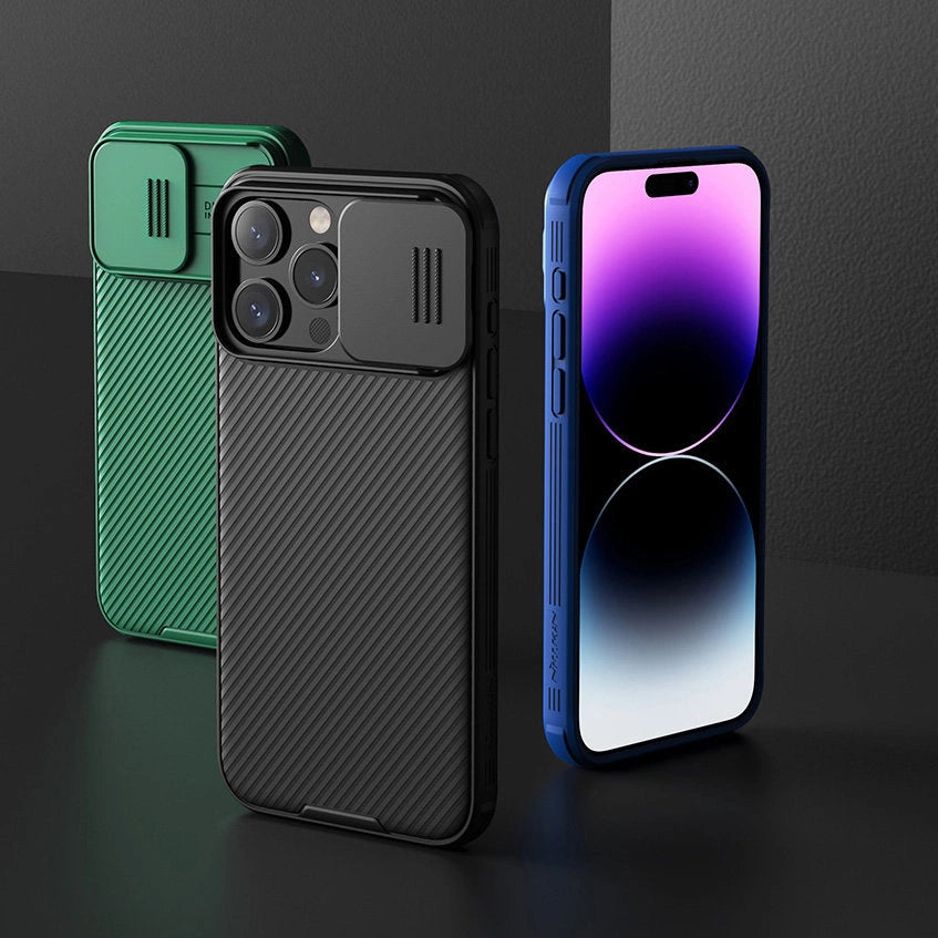 Nillkin CamShield Pro Magnetisk Case til iPhone 15 Plus med Kamerabeskytter - Blå