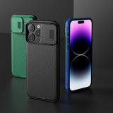 Nillkin CamShield Pro Magnetisk Case til iPhone 15 Plus med Kamerabeskytter - Blå