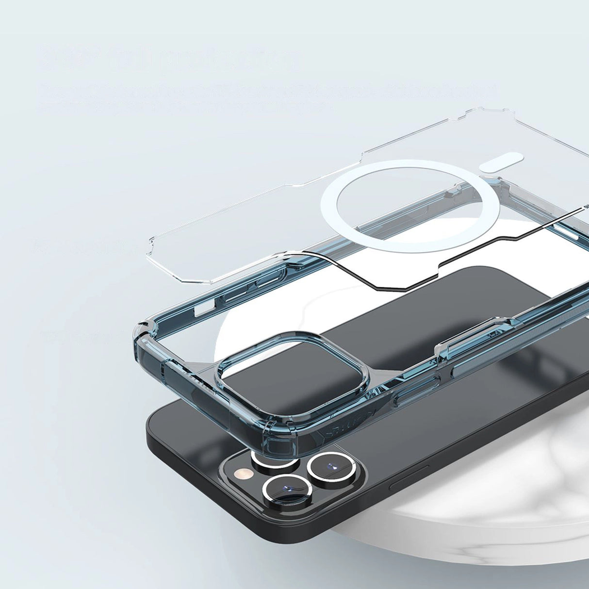 Nillkin Nature Pro pansret kuffert med MagSafe til iPhone 15 Pro Max - blå