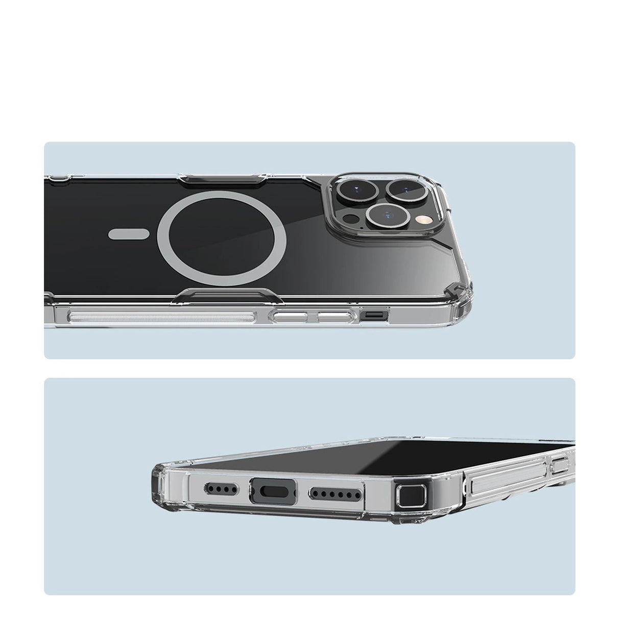 Nillkin Nature Pro pansret kuffert med MagSafe til iPhone 15 Pro Max - blå