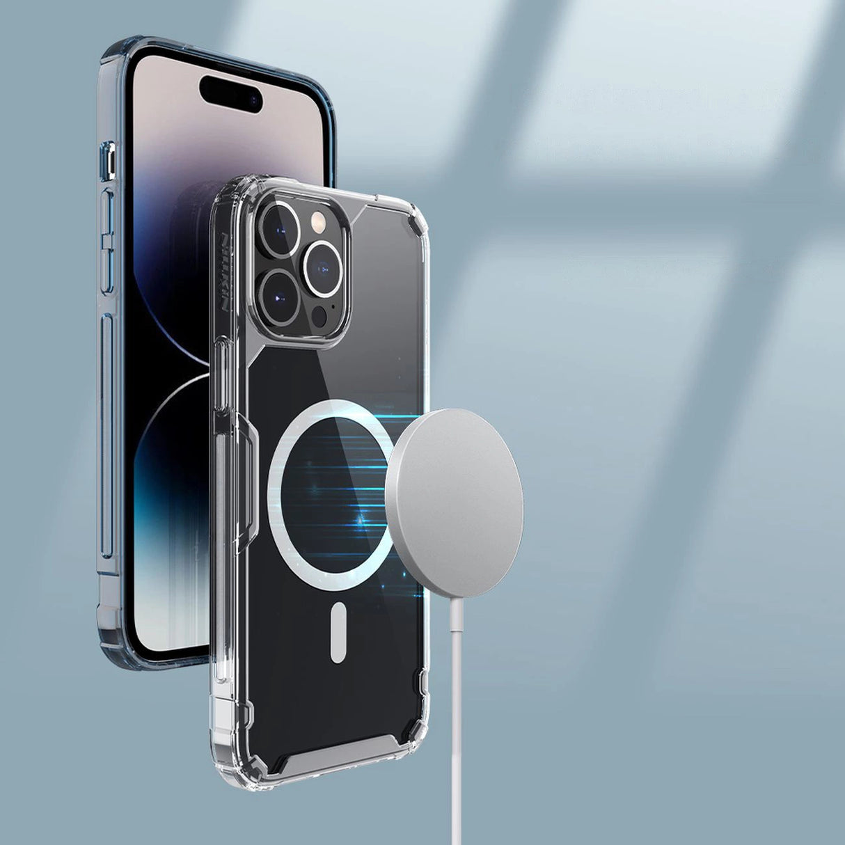 Nillkin Nature Pro pansret kuffert med MagSafe til iPhone 15 Pro Max - blå