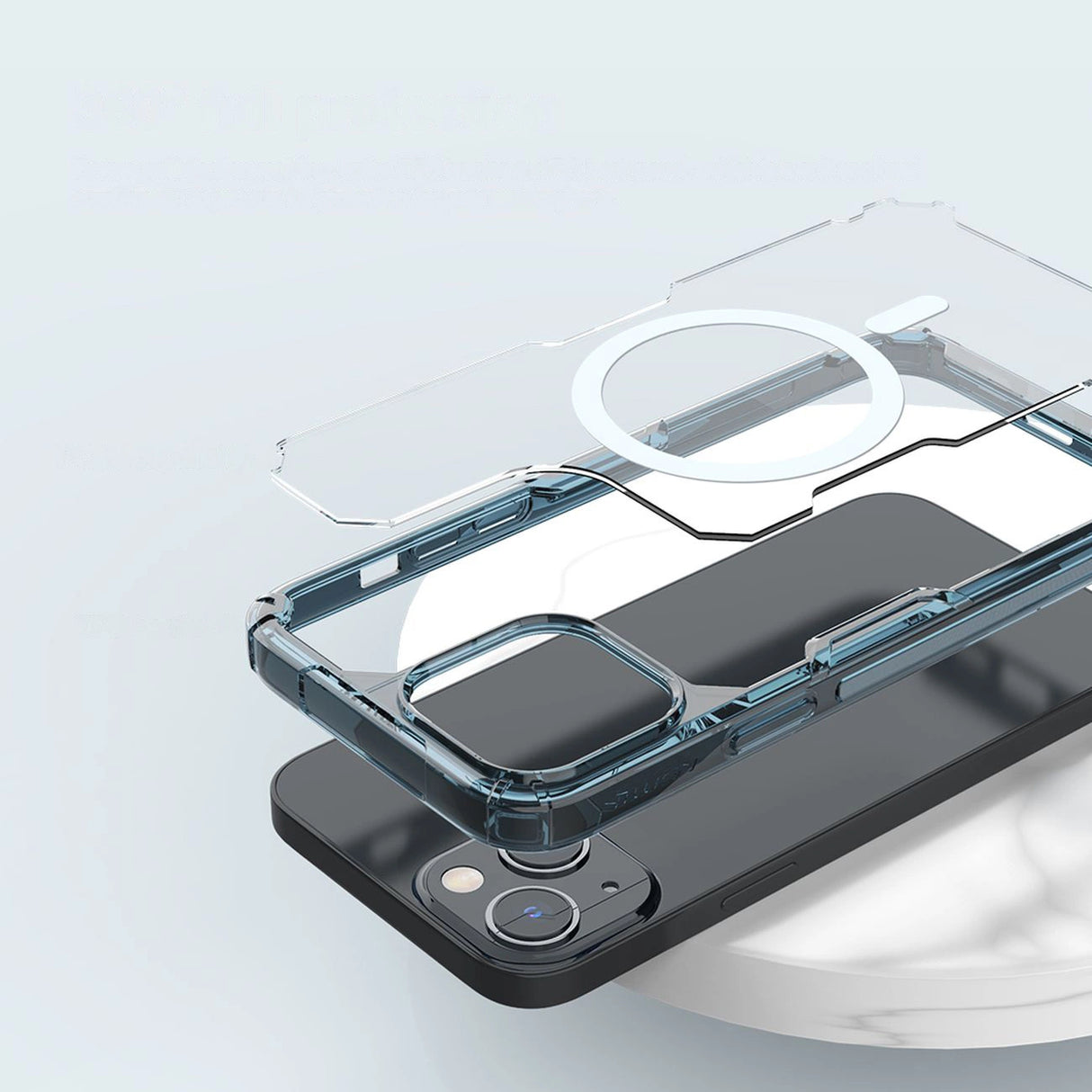 Nillkin Nature Pro pansret kuffert med MagSafe til iPhone 15 Plus - blå