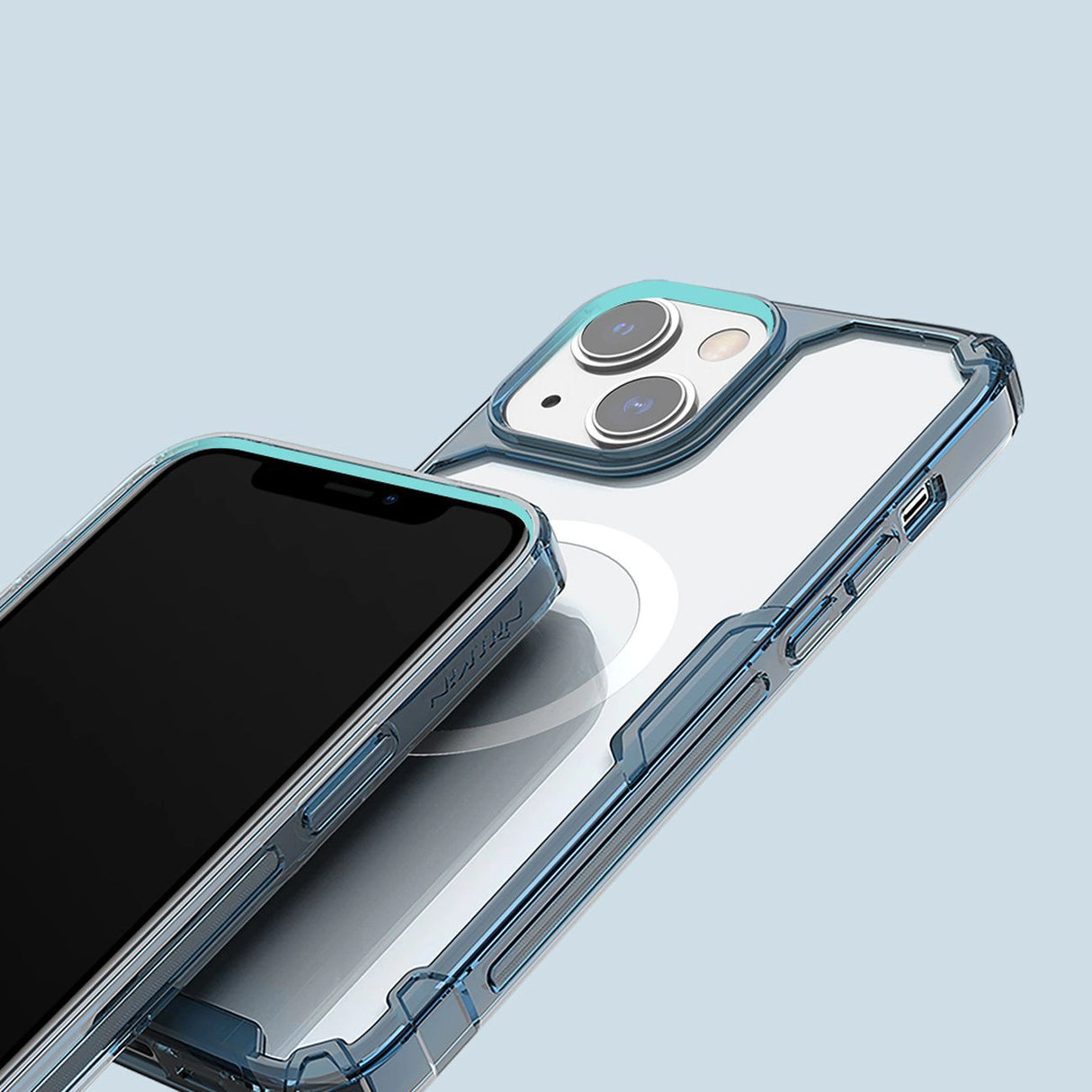 Nillkin Nature Pro pansret kuffert med MagSafe til iPhone 15 Plus - blå
