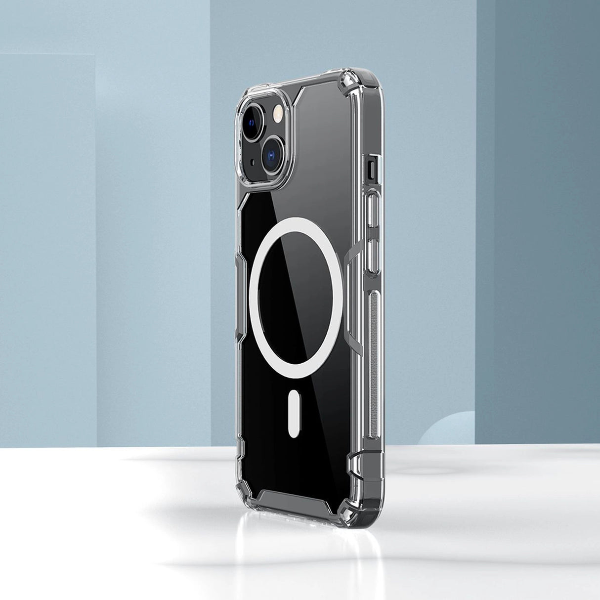 Nillkin Nature Pro pansret kuffert med MagSafe til iPhone 15 Plus - hvid