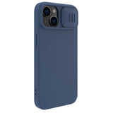 Nillkin CamShield Silky Silicone Case til iPhone 15 Plus med Kamerabeskytter - mørkblå