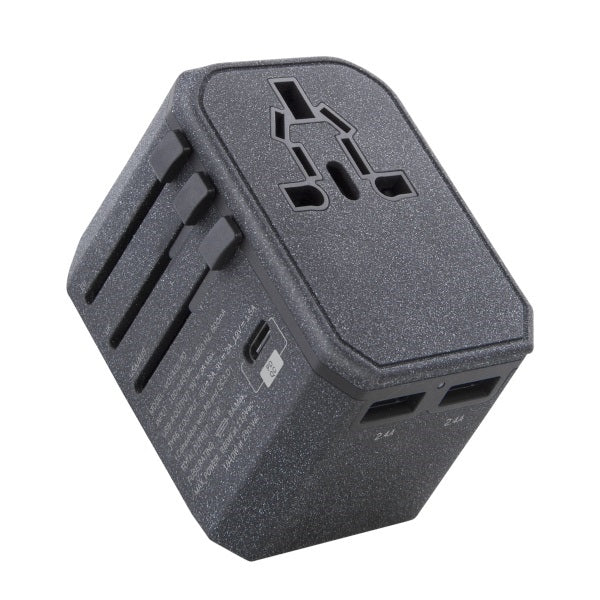 Uniq Voyage LITHOS Collective 33W 2xUSB PD 18W QC 3.0 rejseadapter - grå