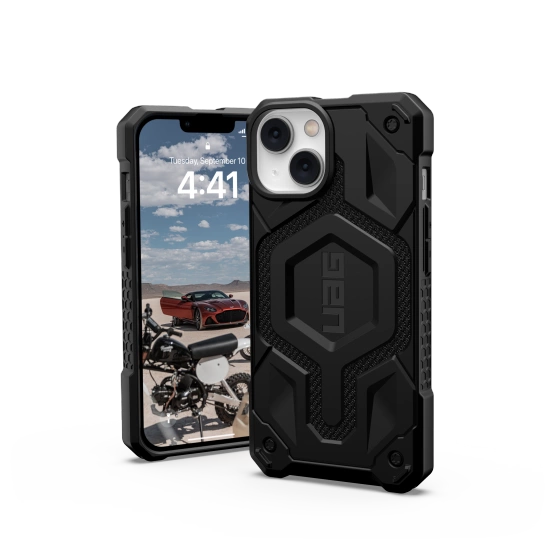 UAG Monarch MagSafe-hylster til iPhone 14 Plus - sort kvlar