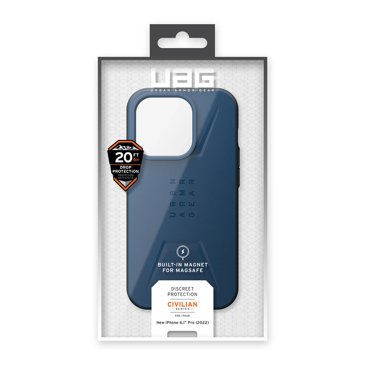 UAG Civilian MagSafe case til iPhone 14 Pro - mørkblå