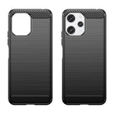 Fleksibelt carbonmønster for Xiaomi Redmi 12 Carbon Case - sort