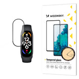 Varig Wozinsky Full Glue Full Screen temperet glas med ramme til Xiaomi Mi Band 8 - sort