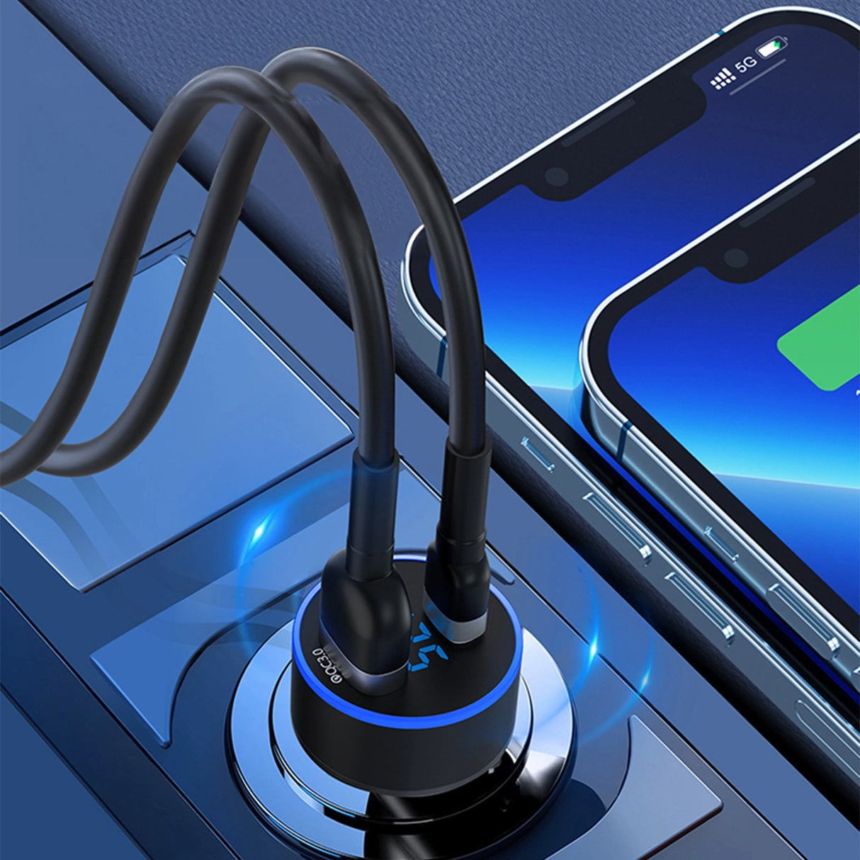 Wozinsky WDCCAC USB-C USB-A 36W biloplader - sort