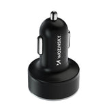 Wozinsky WDCCB Biloplader med skærm 50W 2xUSB-C / 2xUSB-A - sort