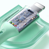 Joyroom Multi-Color Series S-A34 USB-A / Lightning 3A kabel 1m - grøn