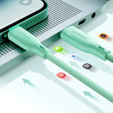 Joyroom Multi-Color Series S-A34 USB-A / USB-C 100W Kabel 1m - Hvid