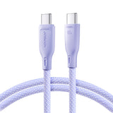 Joyroom Multi-Color Series S-A34 USB-C / USB-C PD 60W 1m Kabel - lilla