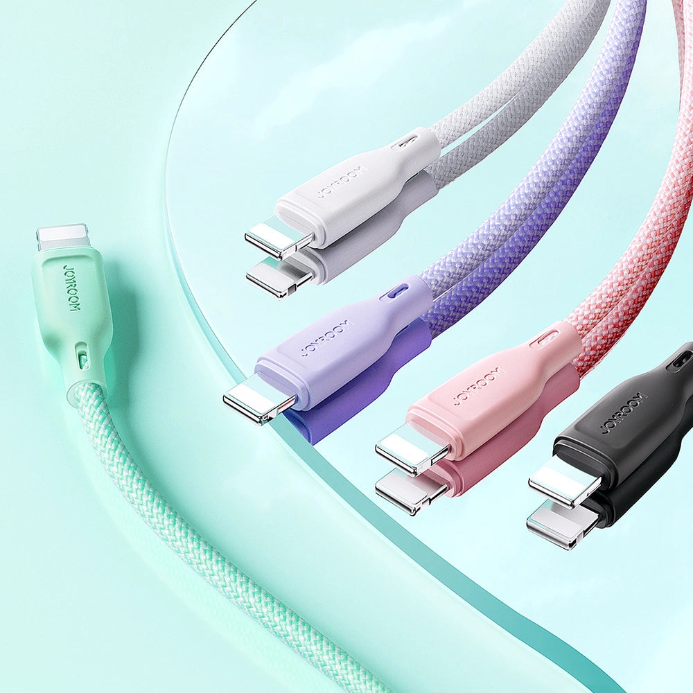 Joyroom Multi-Color Series S-A34 USB-C / USB-C PD 60W 1m Kabel - lilla
