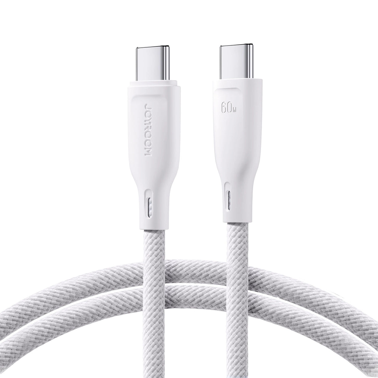 Joyroom Multi-Color Series S-A34 USB-C / USB-C PD 60W 1m Kabel - Hvid