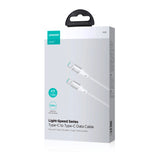 Joyroom Light-Speed Series S-A25 USB-C / USB-C kabel 100W 1,2m - hvid