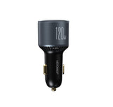 Joyroom JR-CCN07 biloplader 120W 2xUSB-C USB-A + USB-C kabel 100W - mørk grå