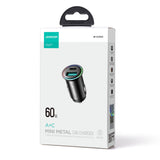 Joyroom JR-CCN04 60W USB-A USB-C mini oplader - sort