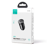 Joyroom JR-CCN06 30W 2x USB-C mini bil oplader metal - sort