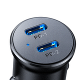 Joyroom JR-CCN06 30W 2x USB-C Metal Mini Car Charger - sort