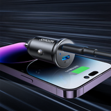 Joyroom JR-CCN06 30W 2x USB-C Metal Mini Car Charger - sort