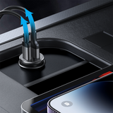 Joyroom JR-CCN06 30W 2x USB-C Metal Mini Car Charger - sort