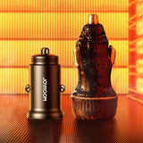 Joyroom JR-CCN05 30W USB-A USB-C mini bil oplader - sort