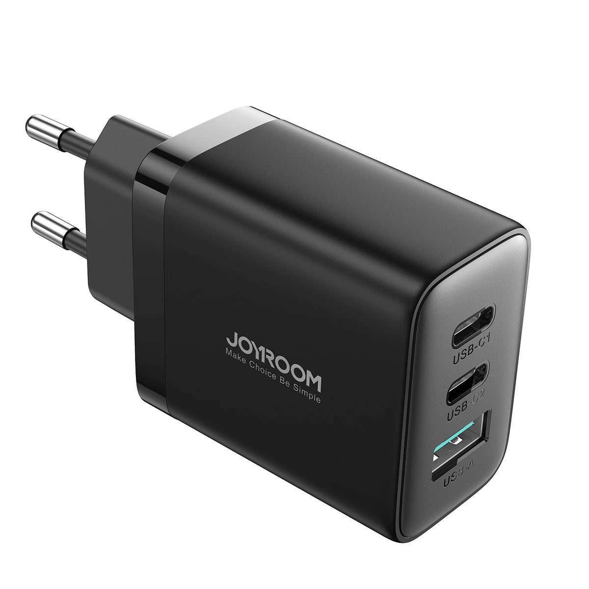 Joyroom JR-TCF10 hurtigoplader 2x USB-C USB-A 32W - sort