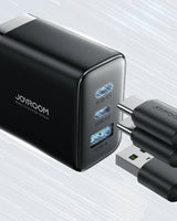 Joyroom JR-TCF10 hurtigoplader 2x USB-C USB-A 32W - sort