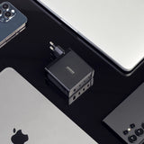 Joyroom JR-TCG04EU 100W GaN oplader 3x USB-C USB-A + USB-C / USB-C kabel 100W - sort