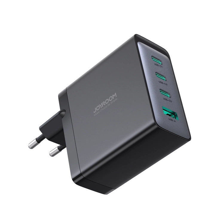 Joyroom JR-TCG04EU 100W GaN oplader 3x USB-C USB-A + USB-C / USB-C kabel 100W - sort