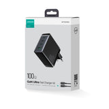 Joyroom JR-TCG04EU 100W GaN oplader 3x USB-C USB-A + USB-C / USB-C kabel 100W - sort