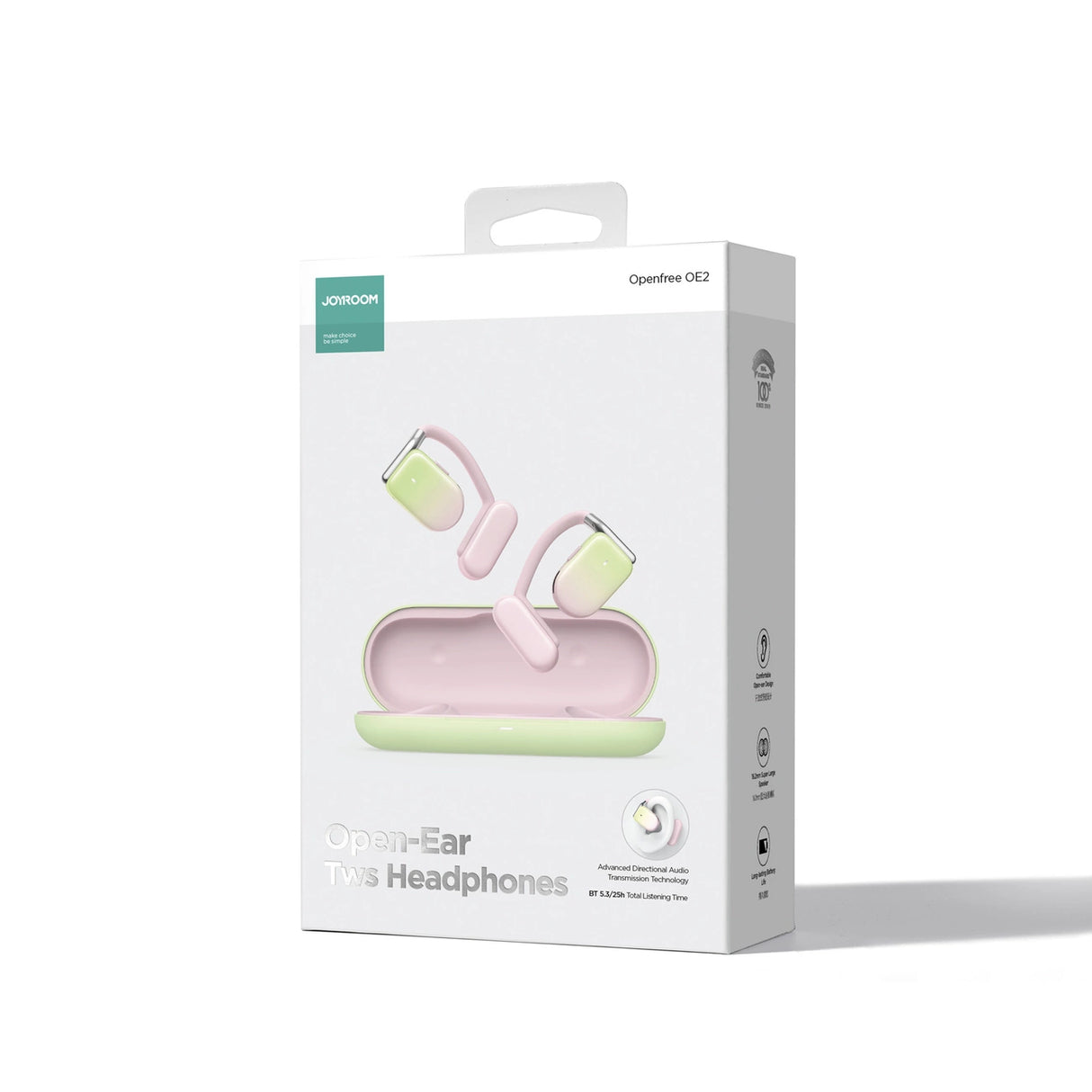 Joyroom Openfree JR-OE2 TWS trådløse hovedtelefoner - lyserød