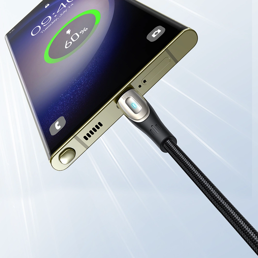 Joyroom Star-Light Series SA27-CC5 USB-C / USB-C kabel 100W 1,2m - sort