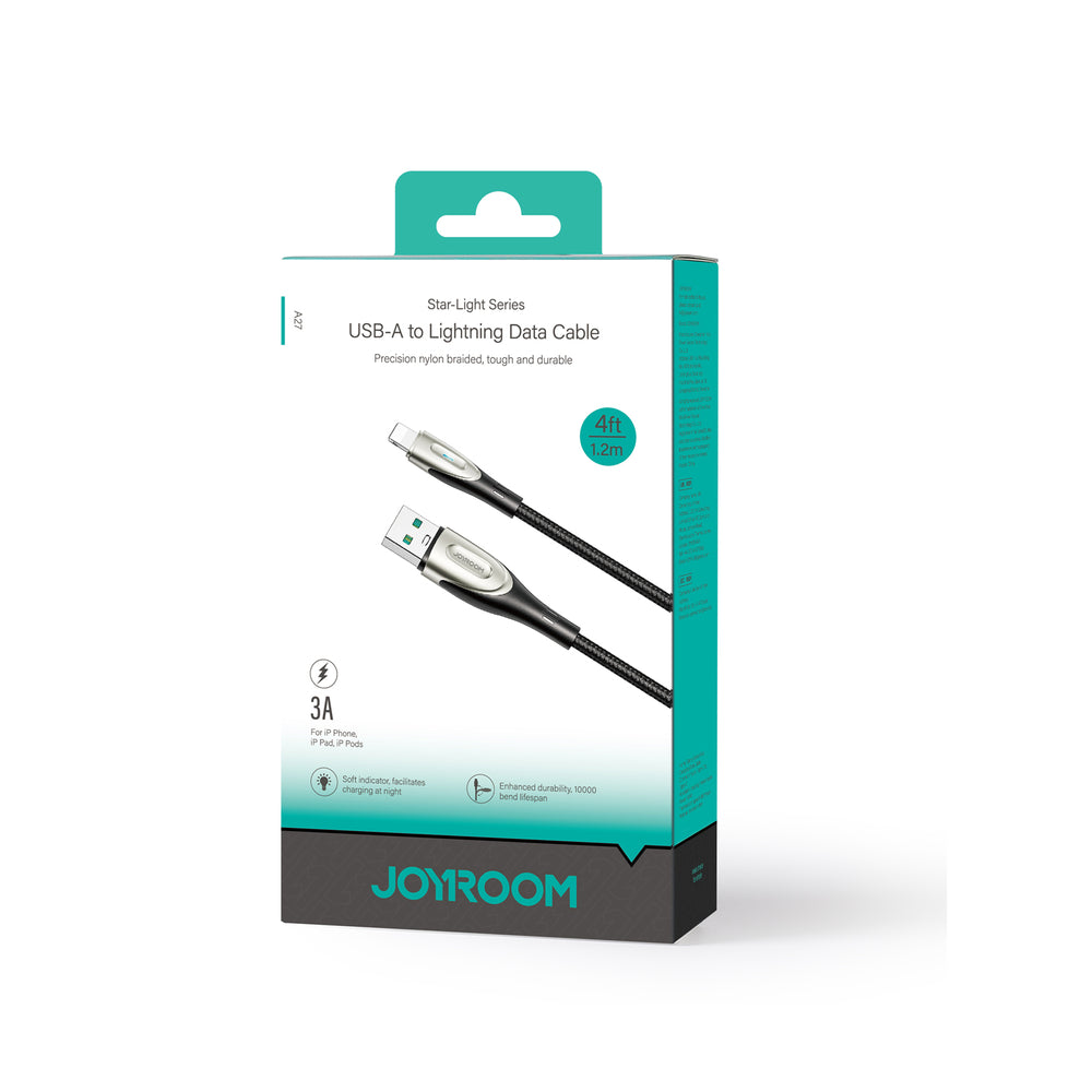 Joyroom Pioneer Series SA31-AL3 USB-A / Lightning 3A Kabel 1,2 m - sort