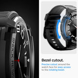 Spigen Rugged Armor Pro Case med rem til Samsung Galaxy Watch 6 Classic (47 mm) - sort