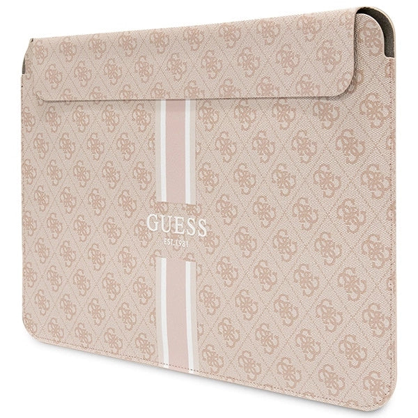 Guess 4G Printed Stripes cover til en 16" laptop - pink
