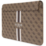 Guess 4G Printed Stripes cover til en 16" laptop - brun