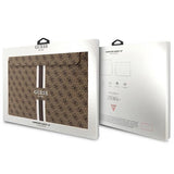 Guess 4G Printed Stripes cover til en 16" laptop - brun