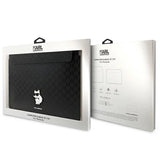 Karl Lagerfeld Saffiano Monogram Choupette case for a 14" laptop - black