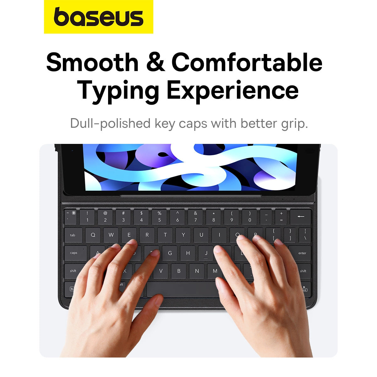 Baseus Brilliance Series keyboard case til iPad 10.2' (2019/2020/2021) + USB-C kabel - sort