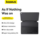 Baseus Brilliance Series keyboard case til iPad 10.2' (2019/2020/2021) + USB-C kabel - sort
