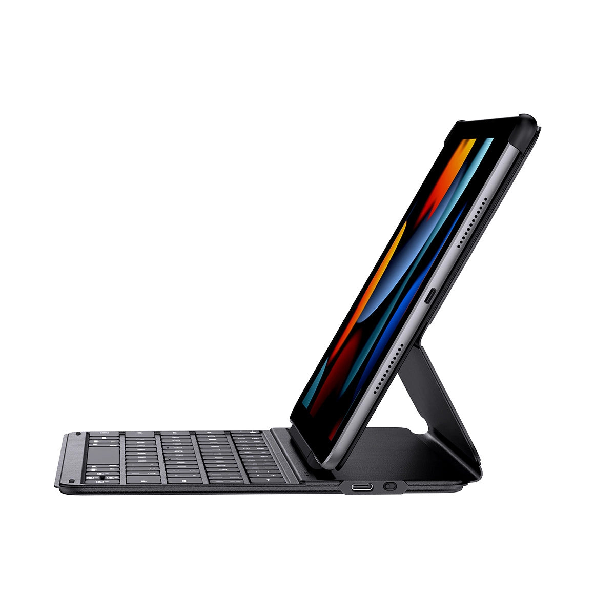 Baseus Brilliance Series keyboard case til iPad 10.2' (2019/2020/2021) + USB-C kabel - sort