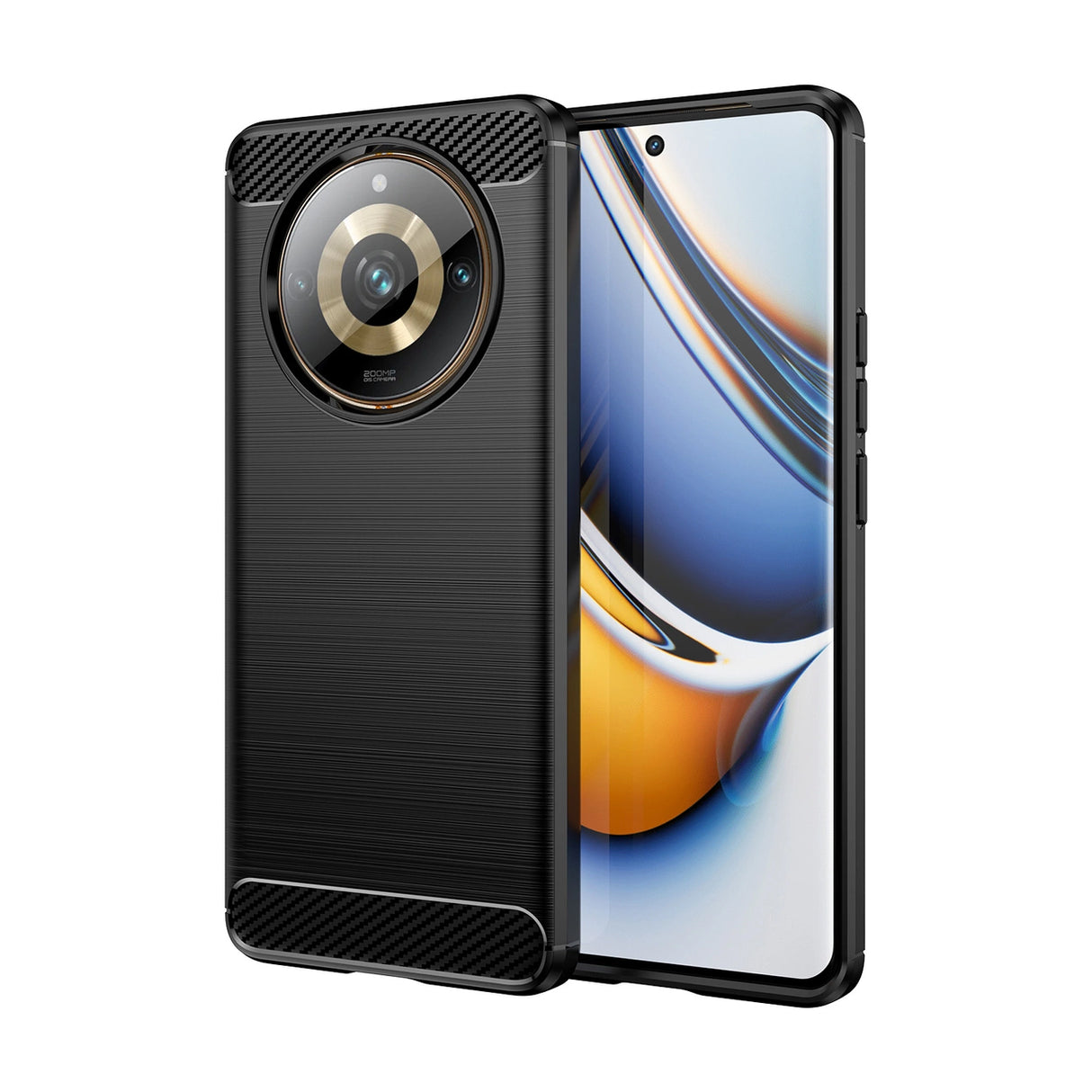 Fleksibel karbontæppe til Realme 11 Pro / 11 Pro+ Karbontæppe - sort